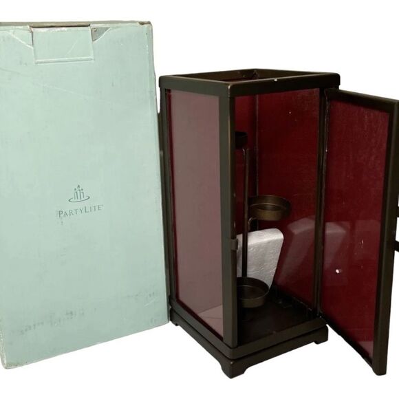 Vintage PartyLite Moroccan Spice Lantern Candle Rare Retired Antique Bronze NIB - Picture 13 of 16